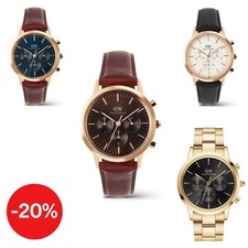 Orologio Uomo Daniel Wellington Iconic Chronografo 42mm Acciaio o Pelle Modelli