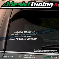 Adesivo Frase Siamo Tuners non