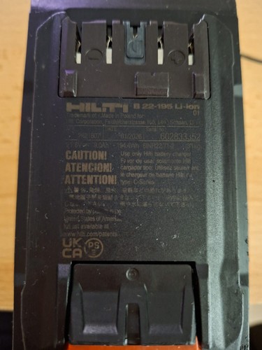 Batteria nuron hilti 195 - b, 22-195