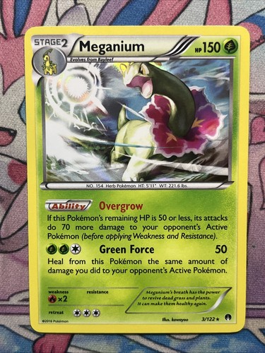 Meganium 122 holo rare - meganium,