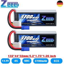 2x Zeee 4S batteria Lipo batteria 14.8V 60C 3700mAh EC5 for RC auto buggy camion FPV