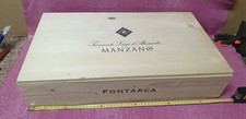 cassa di legno vuota  del vino Fontarca Manzano da 6 bottiglie