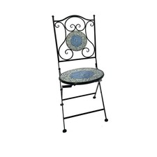 Sedia in ferro maiolica