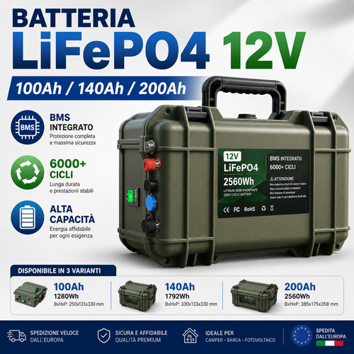 Batteria lifepo4 100 200ah - lifepo4, 100-200ah
