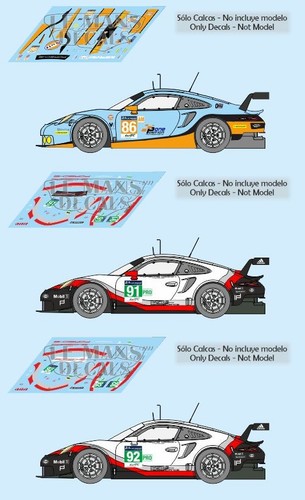 Decals porsche 991 rsr mans - 991,