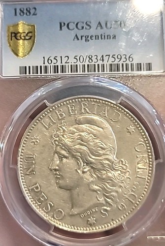 Argentina 1882 peso rare - argentina,