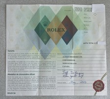 Warranty Guarantee Rolex Explorer II 16570 Garanzia