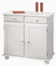 KIT MOBILE BUFFET IN LEGNO MASSELLO BIANCO A 2 ANTE CM. 88x43x87H