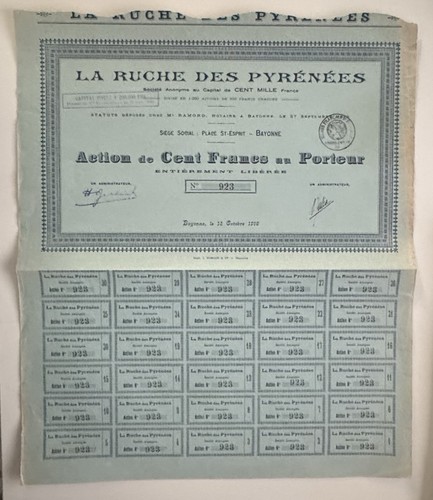 1918 certificato azionario - 1918,