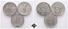 VATICANO 1 lira 1932 + 2 lire 1932 1933-1934 LOTTO 3x monete Papa Pio XI