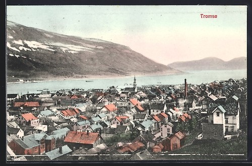 Tromso vista sui - sui, tetti