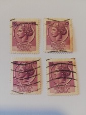 Francobollo Italia serie da 4 la Siracusana 25 lire 