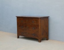 Antico comò cassettone piemontese tre cassetti lastronato a lisca in noce, '700!