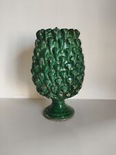 antico vaso in terracotta maiolica a forma di pigna epoca 800