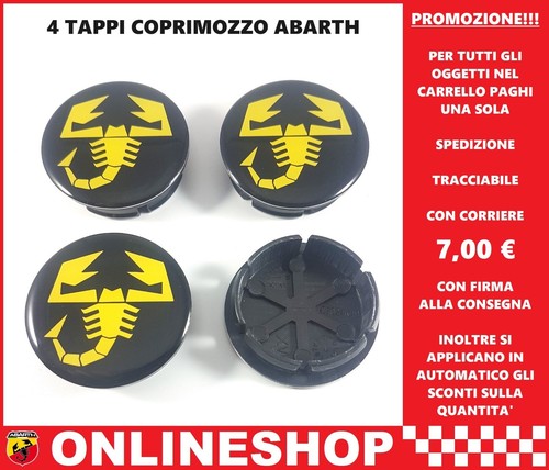 Tappi coprimozzo abarth - tappi,