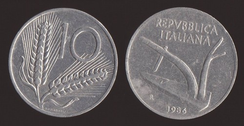 Lire 1986 spighe - 10,