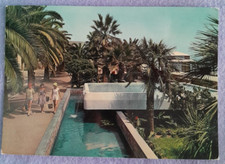 Cartolina d'epoca Pietra Ligura Riviera delle Palme Fontane e Passeggia 10x15cm