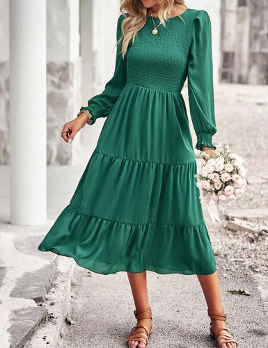 Vestito verde midi - vestito,