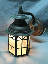 Vintage 6 Lite Glass Wall Sconce Gothic Copper Light Fixture Old 1139-24B