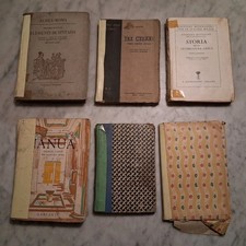 LOTTO 6 VECCHI LIBRI LATINO SCOLASTICI GRAMMATICA STORIA ROVINATI Leggi Descriz
