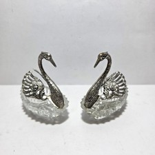 Pair of 800 Silver and Crystal