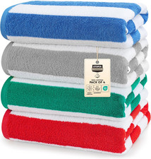 - Grandi Asciugamani Da Spiaggia/Piscina a Righe Cabana (76 X 152 Cm) - 100% Cot