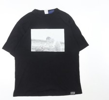 T-shirt Zara nera uomo taglia