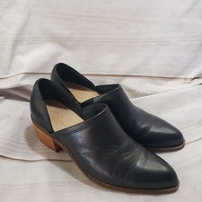 Stivaletti Crown Vintage Pelle Nera Lato Aperto Donna 6,5 Morrison Shooties