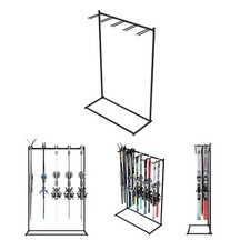 QLS Supporto Sci Libera Installazione per 10 Paia Sci Organizer per Garage Noleggio Sci