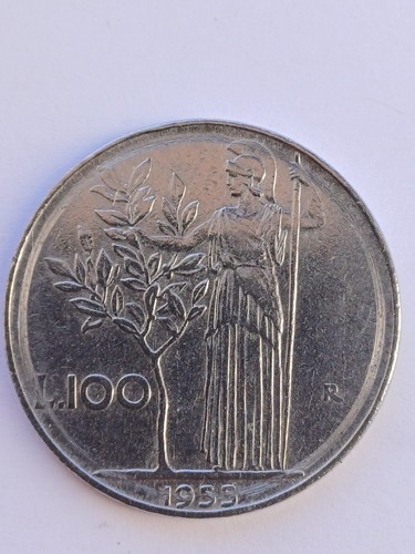 100 lire 1955 minerva - 100,