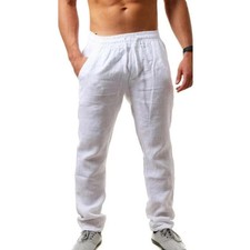 Pantalone Uomo Cotone Lino