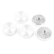 5 Pz Tavolo In Vetro Pezzo Di Ricambio Forma Rotonda Alluminio Tondo 30mm x 10mm