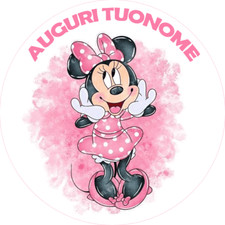 Cialda MINNIE DISNEY Pastello Decorazione Torta Ostia o Zucchero