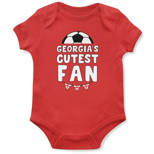 Gerogias cutest fan babygrow - fan,