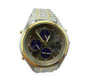 Orologio Uomo SEIKO 7T32-7C69 Sveglia Cronografo Acciaio Inox