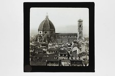 Florence Firenze Panorama Italia Lanterne Magiche Glass Magic Lantern