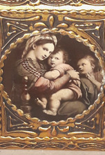 Antica Icona Sacra Su Legno