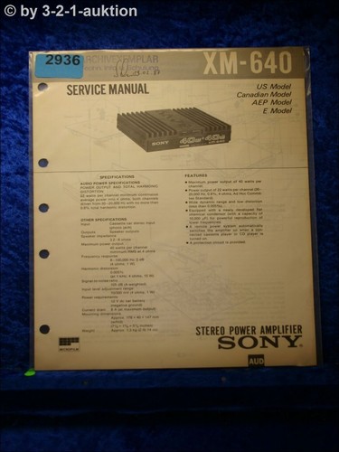 Sony service manual - service, 640