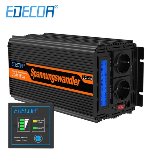 Edecoa power inverter 12v 220v - power,