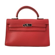 HERMES Mini Mini Kelly 15 Red
