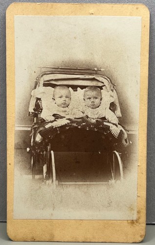 Antica foto adorabile cdv due - foto,