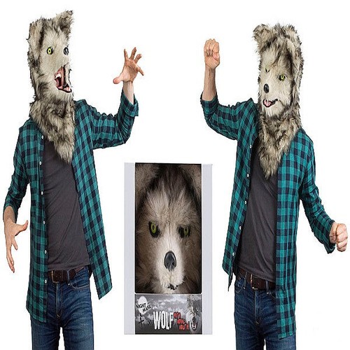 Maschera lupo grigio - maschera, adulto