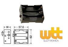 1pz Contenitore per Pile Portapile Batterie Porta Pile 6 STILO con Clips