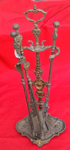 Antico set attrezzi camino - set,