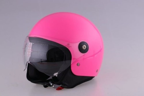 Casco moto scooter jet rosa - moto,