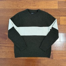 Maglione stile pescatore Beams Japan misto lana alpaca righe tasca taglia M