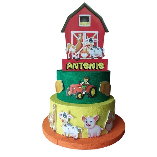Torta scenografica fattoria - scenografica,