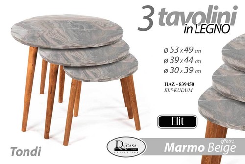 Tavoli tavolini elit tondi - tavolini,