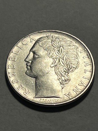 1957 italy 100 lire - 100, lire/au+