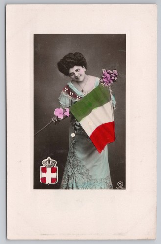 Italian patriotic lady flag - italian,